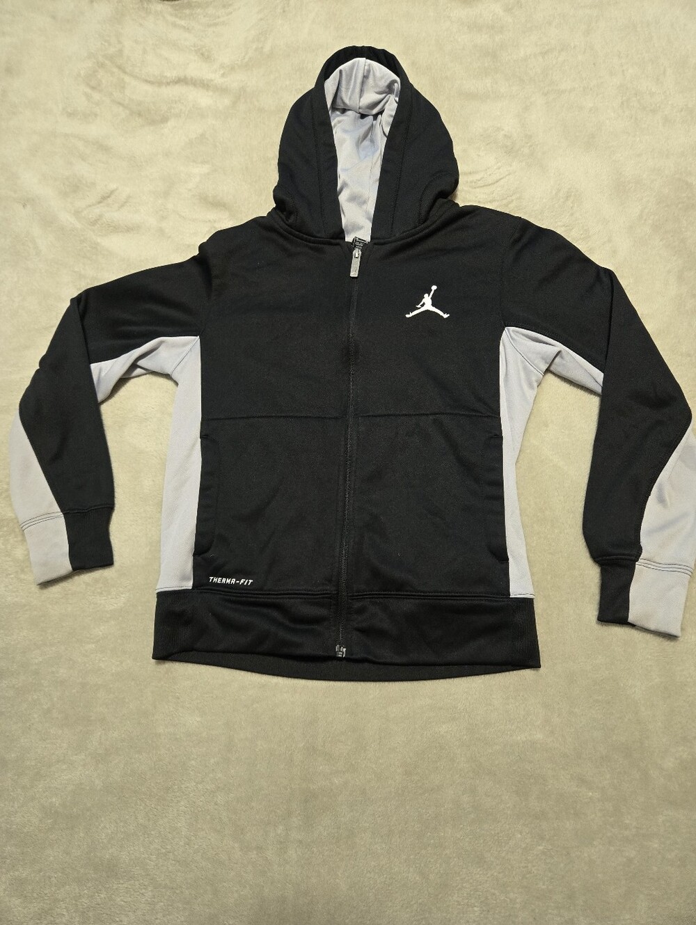 Nike Jordan Jumpman Full Zip Hoodie Sweatshirt BOYS Size M (10-12yrs) Therma-fit